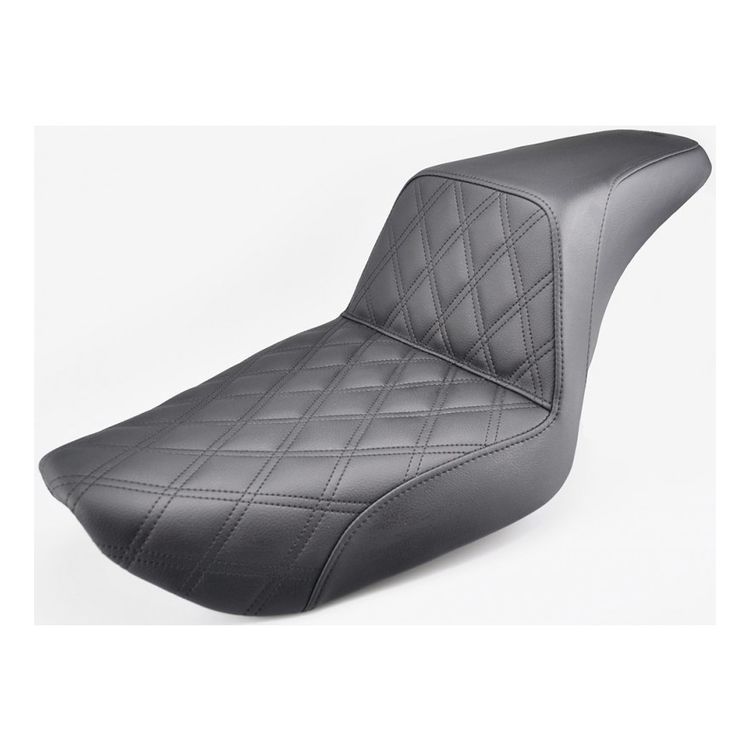 Saddlemen Step-Up LS Lattice Stitch Seat For Harley Dyna 1996-2003 - Image 2