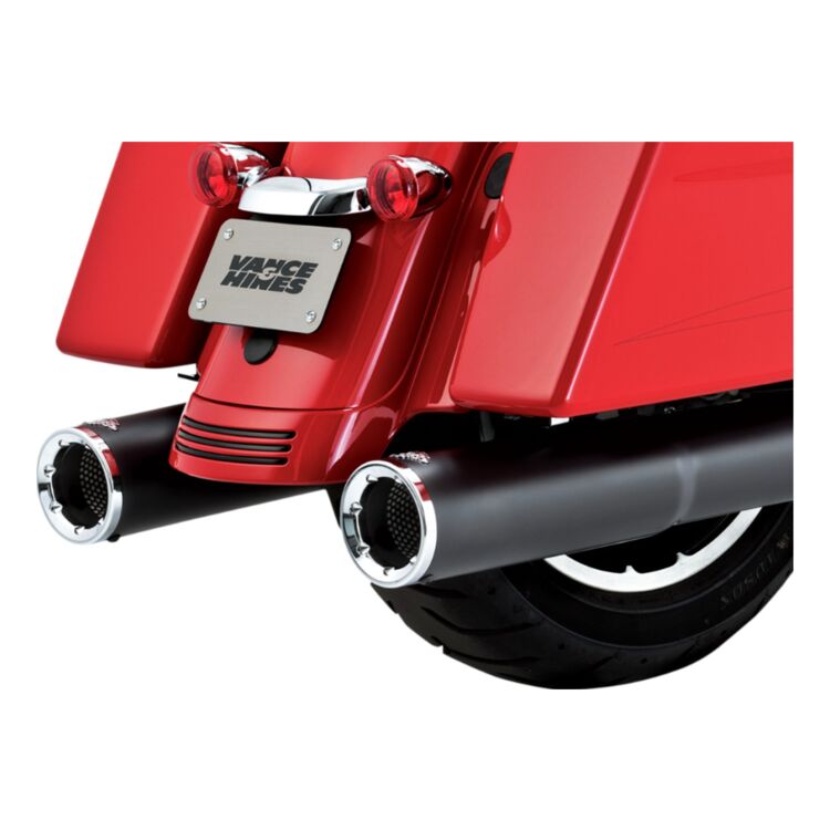 Vance & Hines 4 1/2" Hi-Output Slip-On Mufflers For Harley Touring