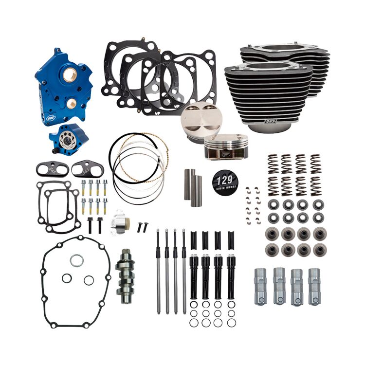 S&S Cycle 129" Power Pack For Harley With 107" Milwaukee-Eight 2017-2026