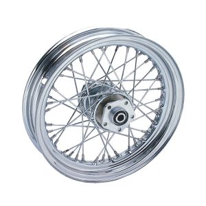 V-Twin Mfg. 40 Spoke Chrome Rear Wheel Assembly For Harley 1986-1999