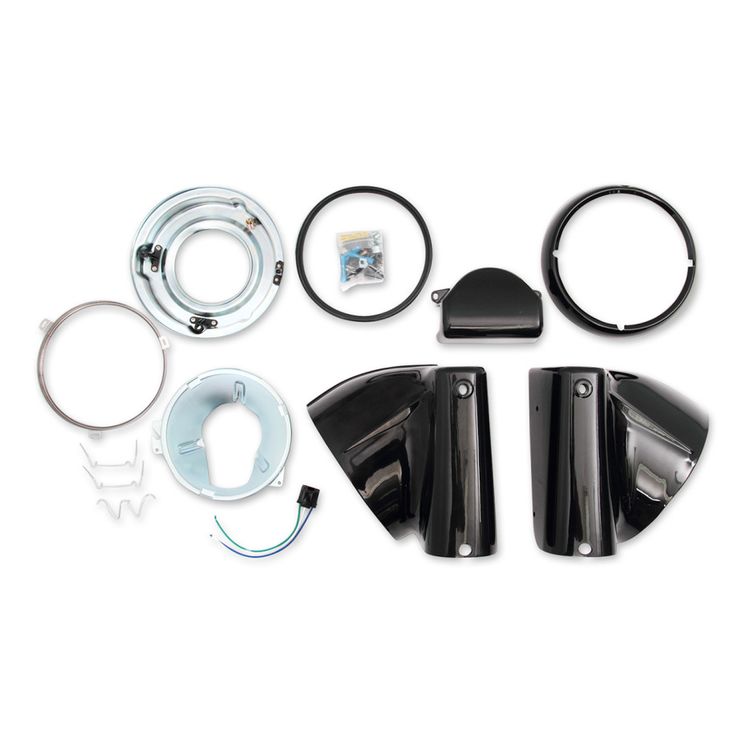 Drag Specialties 7" Headlight Nacelle Kit For Harley Softail 1986-2017 - Image 2