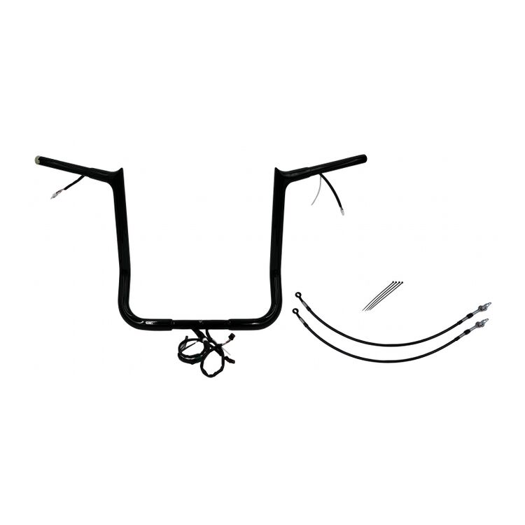 Fat Baggers Inc. 1 1/4" Wired Pointed Top Handlebar Kit For Harley Touring 2016-2020 - Image 5