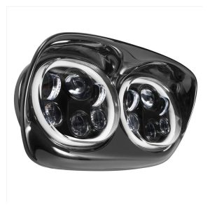 HogWorkz LED Dual Halomaker Headlights For Harley Road Glide 1998-2013