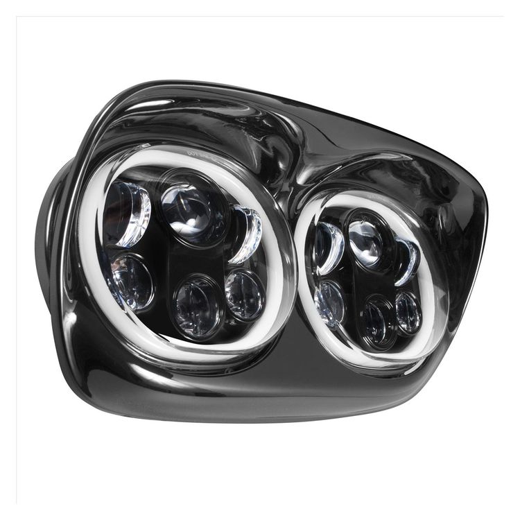 HogWorkz LED Dual Halomaker Headlights For Harley Road Glide 1998-2013