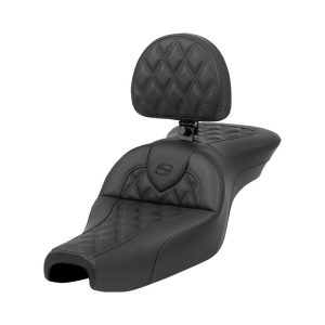 Saddlemen Roadsofa LS Lattice Stitch 2-Up Seat For Harley Sportster With 3.3 Gallon Tank 2004-2022