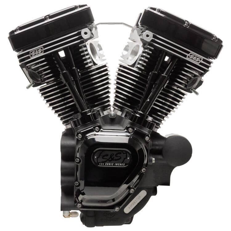 S&S Cycle T124 Long Block Engine with Easy Start 585 Camshafts For Harley Touring 2007-2016