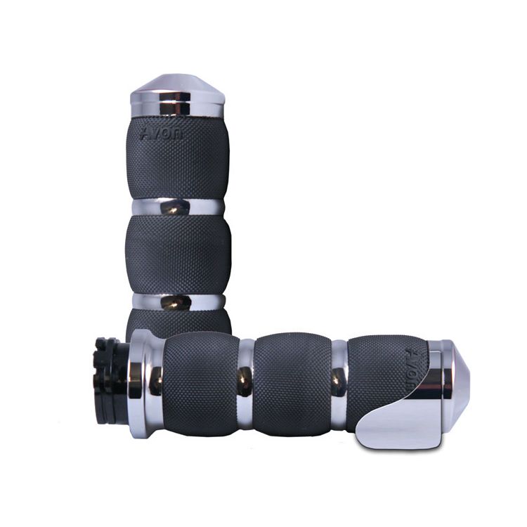 Avon Air Cushion Smooth Grips With Boss Throttle Assist For Harley With Dual Cable Throttle - Image 2