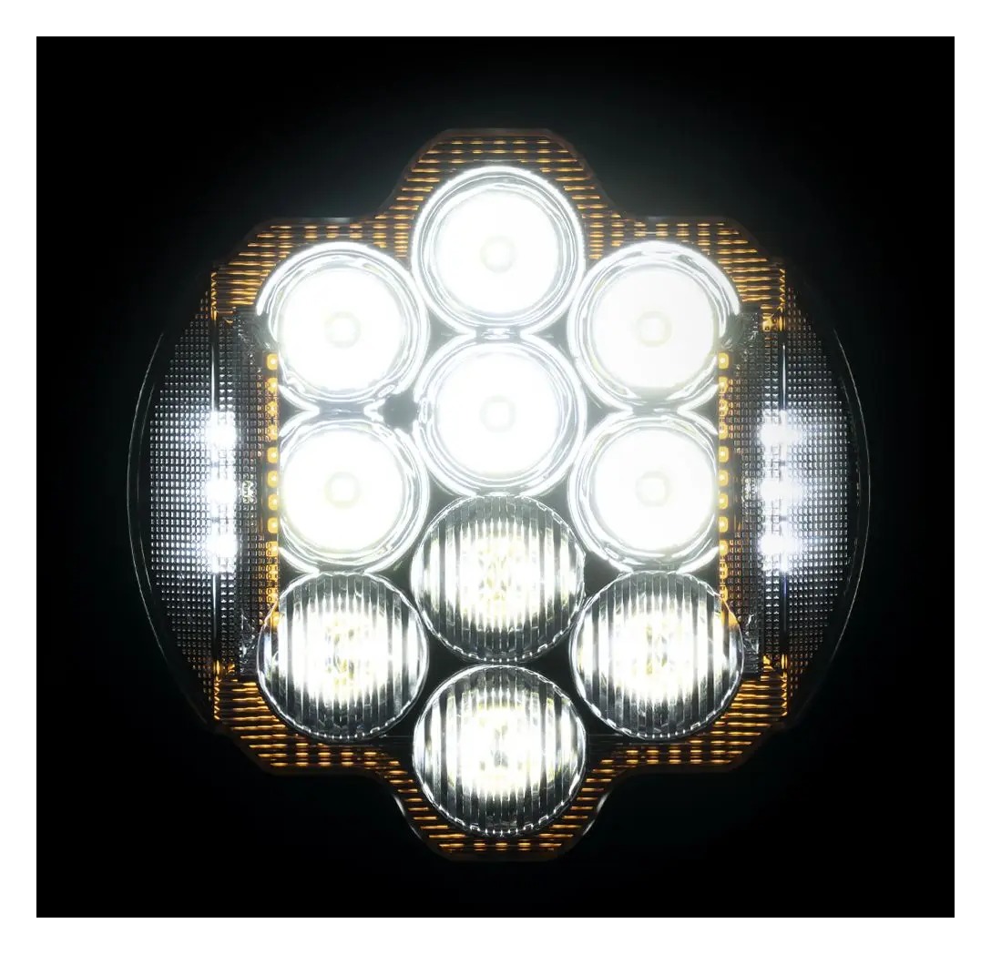 HogWorkz Silvertooth 7" LED Performance Headlight For Harley Touring 1994-2025 - Image 7