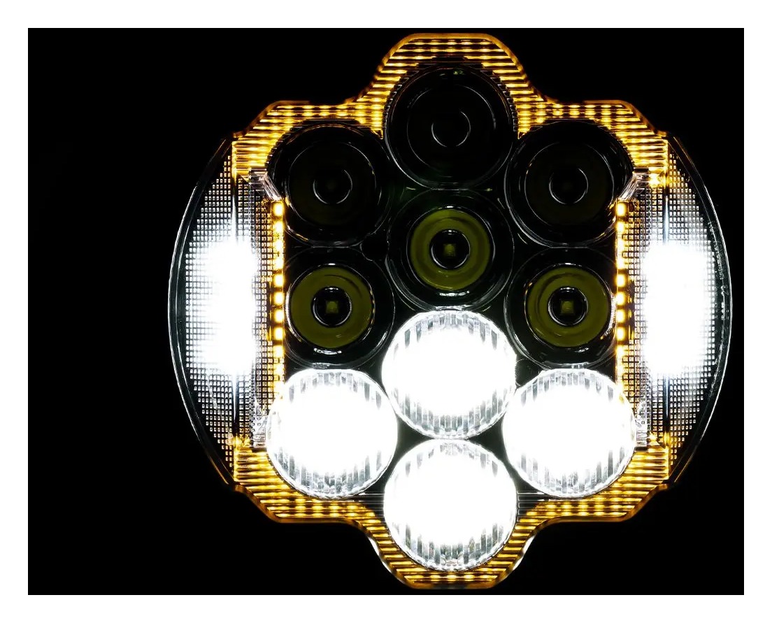 HogWorkz Silvertooth 7" LED Performance Headlight For Harley Touring 1994-2025 - Image 8