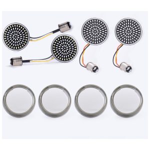 Milwaukee Twins LED Front And Rear Turn Signal Insert Kit For Harley 2000-2025