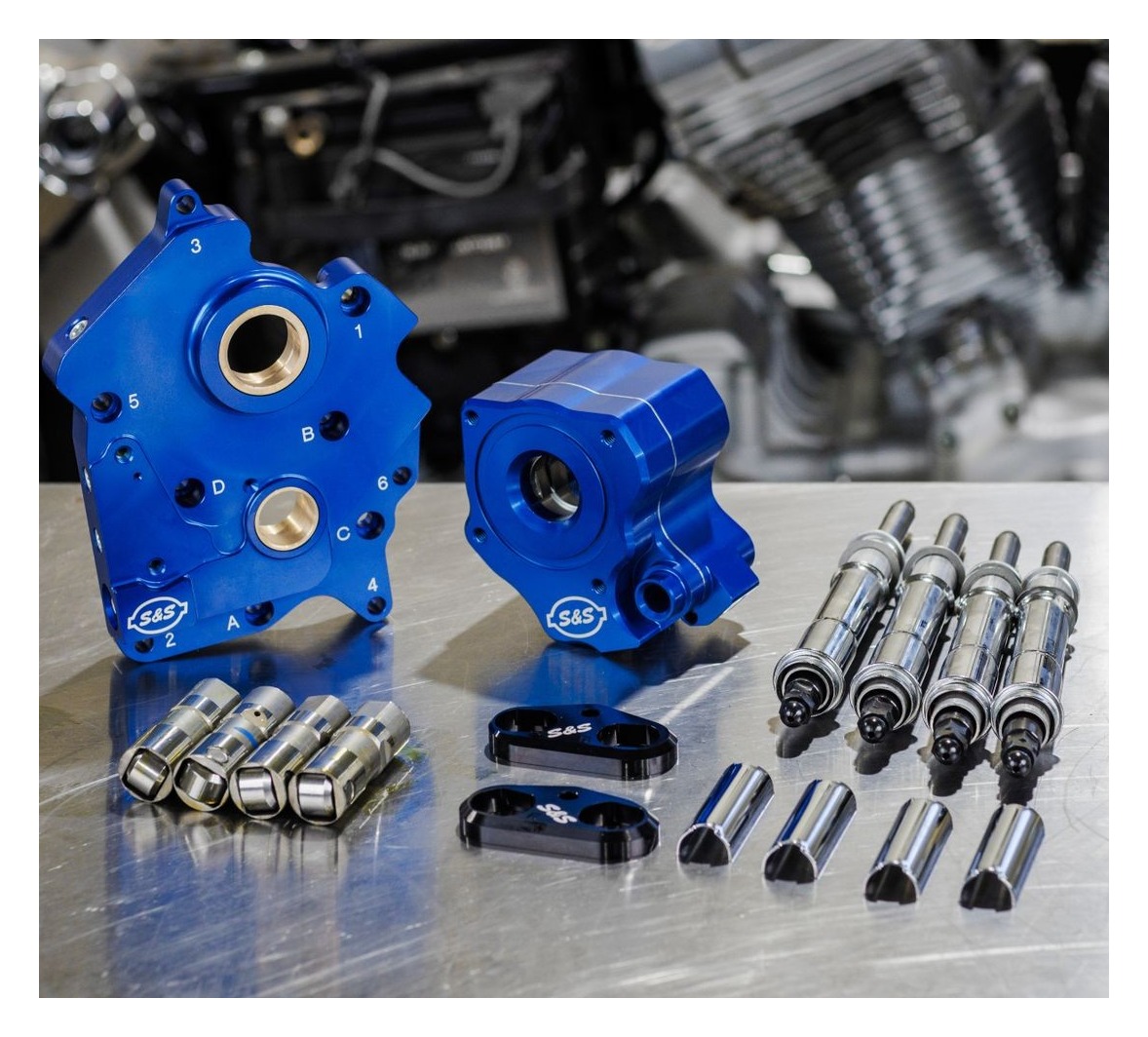S&S Cycle Chain Drive Cam Chest Kit Without Cams For Oil Cooled Harley Softail / Touring 2017-2026