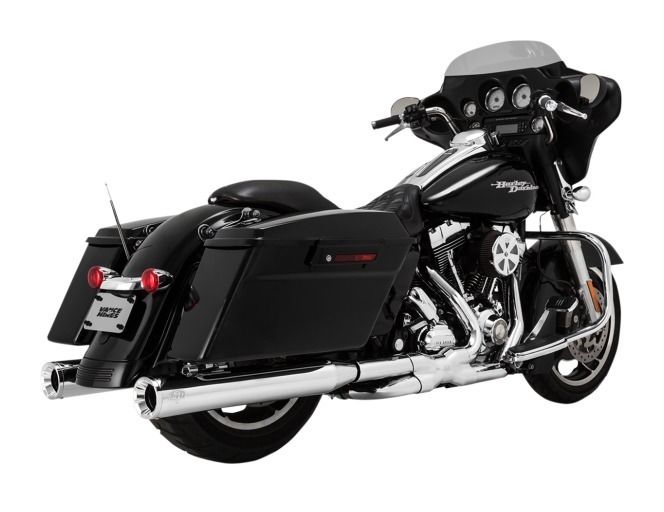 Vance & Hines 4" Eliminator Slip-On Mufflers For Harley Touring 1995-2016 / Trike 2009-2026 - Image 2