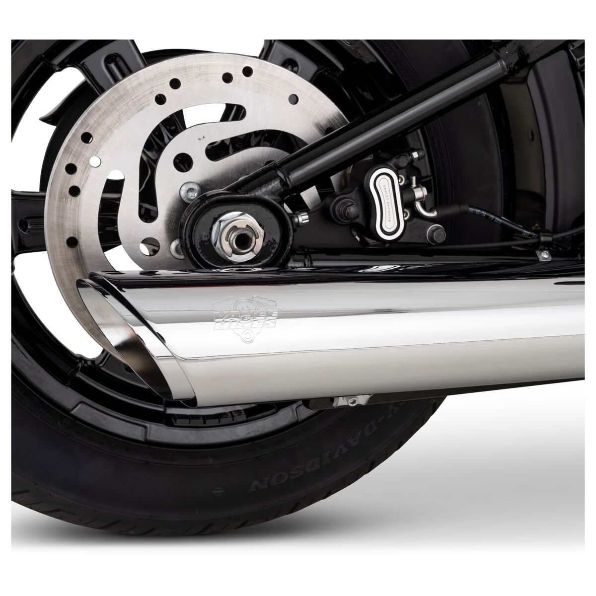 Vance & Hines 4" Round Twin Slash Slip-On Muffler For Harley Softail 2025-2026 - Image 4