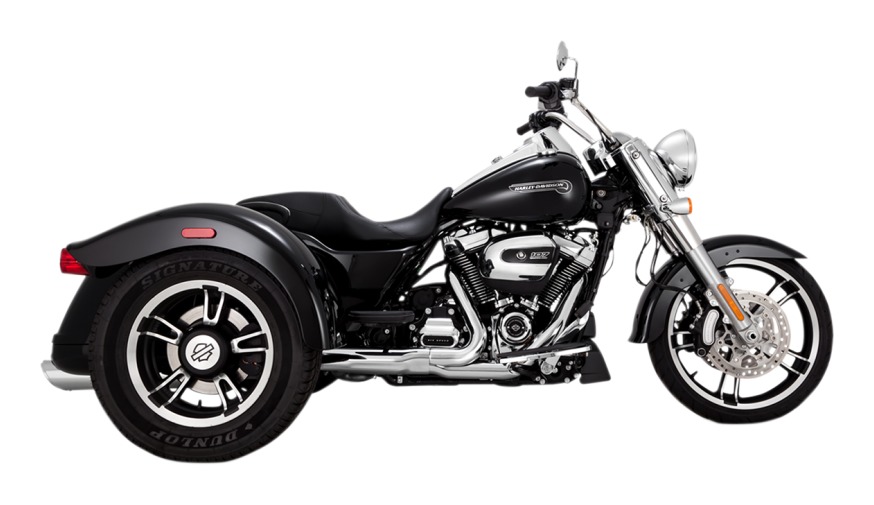 Vance & Hines Twin Slash Round Slip-On Mufflers For Harley Freewheeler / Road Glide 3 2017-2026