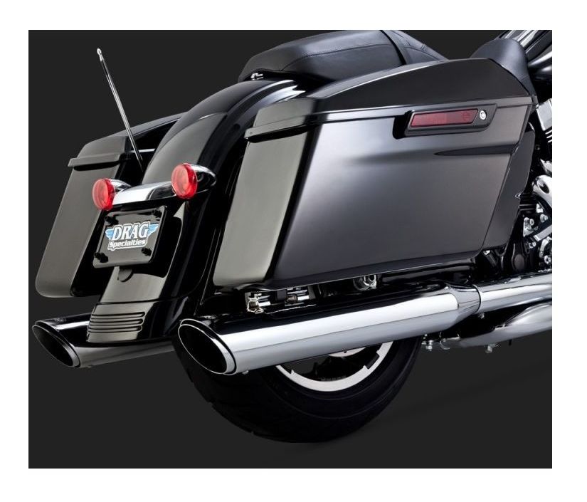 Vance & Hines 4" Round Twin Slash Slip-On Mufflers For Harley Touring 2017-2026 - Image 3