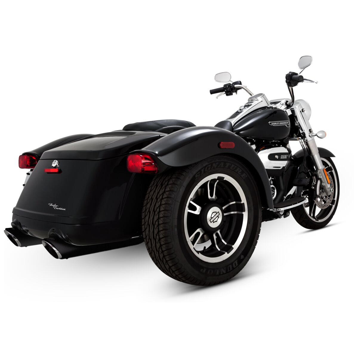 Vance & Hines Twin Slash Round Slip-On Mufflers For Harley Freewheeler / Road Glide 3 2017-2026 - Image 2